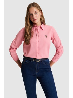 U.s. Polo Assn. Kadın Pembe Gömlek Basic 50320204-VR041
