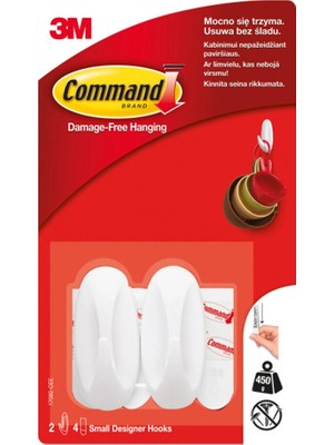 4 Adet   Command™ 17082-CEE Küçük Boy Askı
