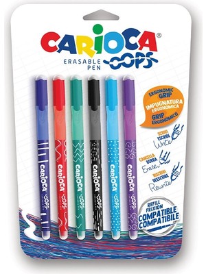 Carioca Oops Silinebilir Tükenmez Kalem 6lı