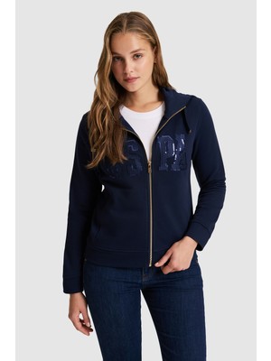 U.s. Polo Assn. Kadın Lacivert Sweatshirt 50321806-VR033