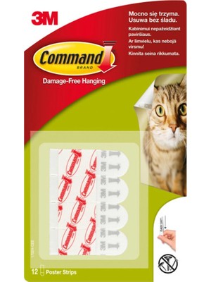 4 Adet   Command™ 17021-CEE Orta Boy Yedek Bant