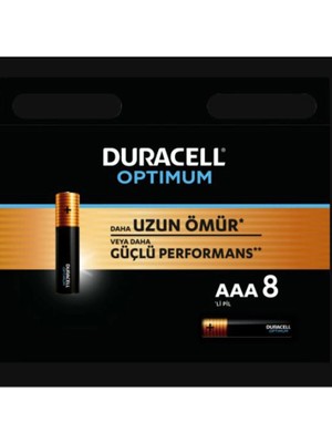 2 Adet Duracell Optimum Ince Pil 8'li