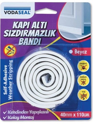 Vodaseal Kapı Altı Sızdırmazlık Bandı 40MMX110CM Beyaz