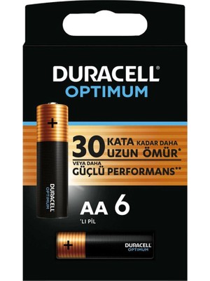 3 Adet  Duracell Optimum Kalın Kalem 6'lı Aa
