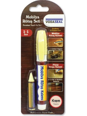 4 Adet Vodaseal Mobilya Rotuş ve Ahşap Dolgu Kalemi Krem
