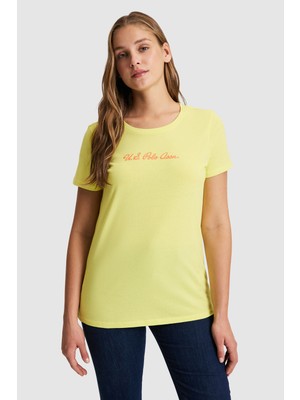 U.S. Polo Assn. Kadın Fıstık Yeşili Basic Tişört 50323450-VR087
