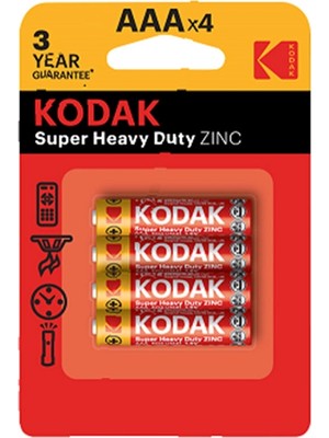 2 Adet Kodak Çinko Karbon Ince Pil 4'lü