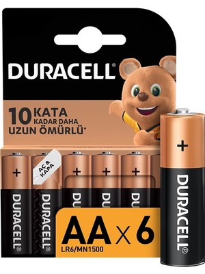 3 Adet Duracell 6'lı Kalem Pil Aa