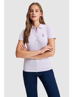 U.S. Polo Assn. Kadın Lila Basic Tişört 50321798-VR034