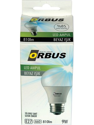 Orbus LED Ampul 9WATT E27 Duy Beyaz