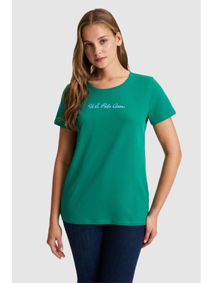U.S. Polo Assn. Kadın Koyu Yeşil Basic Tişört 50323450-VR079