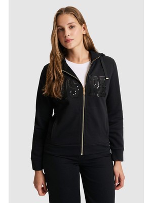 U.s. Polo Assn. Kadın Siyah Sweatshirt 50321806-VR046