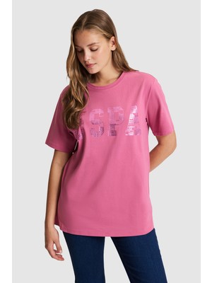 U.s. Polo Assn. Kadın Fuşya Tişört Basic 50321690-VR023