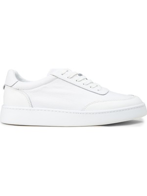 Deery Erkek Hakiki Deri Beyaz Sneaker Ayakkabı - 04406MBYZE01