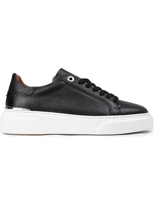 Deery Kadın Siyah Hakiki Deri Sneaker Ayakkabı - 00502ZSYHE01