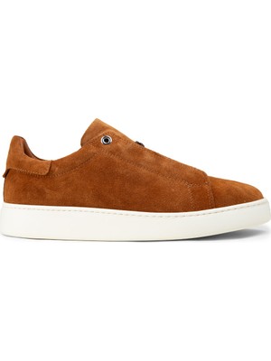 Deery Erkek Hakiki Süet Taba Renk Gizli Bağcıklı Sneaker - 04444MTBAE02