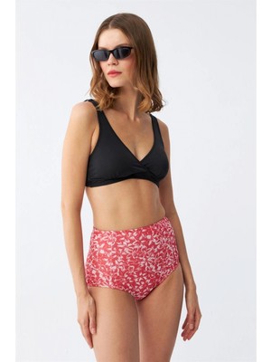 Marsilyan™-  Kadın Pedli Yüksek Bel Bikini Takımı - Siyah