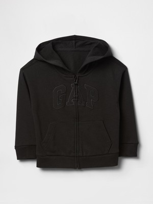 Gap Erkek Bebek Siyah Gap Logo Relaxed Fermuarlı Sweatshirt