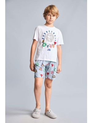 DeFacto NBA Lisanslı Regular Fit 2'li Pijama Takımı Erkek Çocuk H3541A826SM
