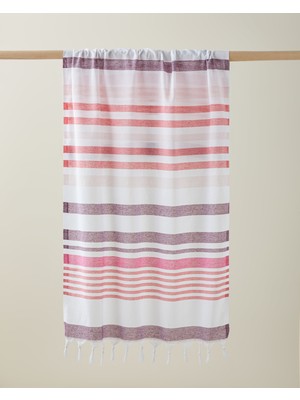 English Home Sunjoy Rejenere Çizgili Peştamal 80X150 cm Pembe-Mor