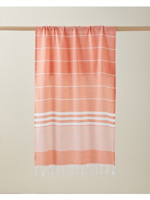 English Home Linosa Rejenere Çizgili Peştamal 80X150 cm Yavruağzı
