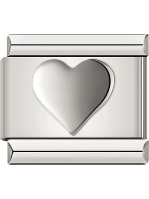 C&On Design Italyan Paslanmaz Çelik 9mm Kalp Charm