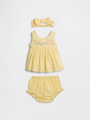 Gap Bebek Sarı Three-Piece Outfit Set