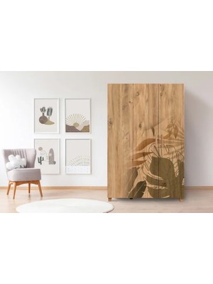 Vivense Leva Forest Gardırop, Atlantik, 3 Kapaklı