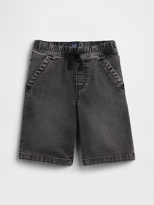 Gap Erkek Çocuk Siyah Kids Pull-On Loose Eşofman Altı Jean Şortlar