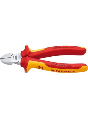 Knipex 70 06 160 Yan Keski Vde 160 mm Ergonomik Tasarımlı Profesyonel Kalite Kesme Aracı