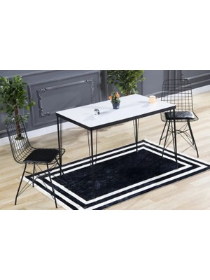 Vivense Trendy Mutfak Masası Takımı, Beyaz, 90X60