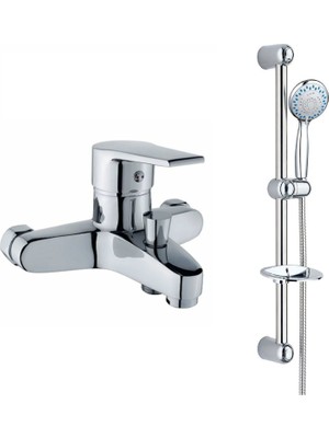 Sardıcı 3 Fonksiyonlu Banyo Bataryası ve Sürgülü Duş Seti Krom Pirinç Malzeme ile Şık Tasarım