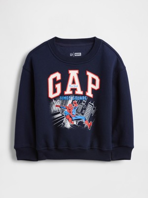 Gap Erkek Bebek Lacivert Vintagesoft Marvel Logo Sweatshirt