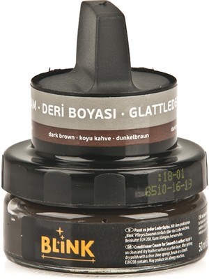 Blink Deri Boyası Koyu Kahverengi Cam Kavanoz 500 ml Kaliteli Koruma Sağlayan Ürün