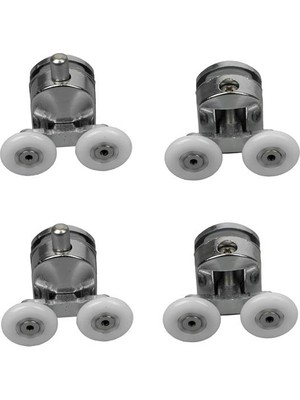 Eym 4 Lü Set Metal Duşakabin Tekerleği 22 mm Çap Suya Dayanıklı ve Kullanışlı