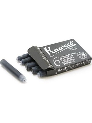 Kaweco Siyah Kartuş 6'lı Refiller ve Mürekkepler 10000257 Renk: 01-Siyah
