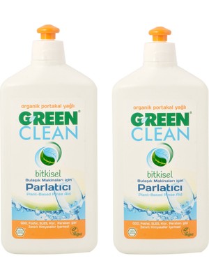 U Green Clean Bitkisel Bulaşık Makinesi Parlatıcı 500 ml Kokusuz Bitki Bazlı Ürün - 2 Adet