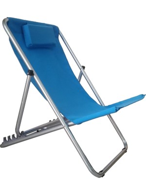 Depolife Ayarlı Plaj Balıkçı Koltuk Katlanır Yastıklı 5 Kademe Yatarlı Bahçe Sandalye Metal Malzeme