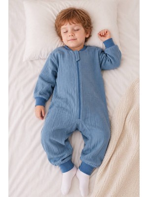 Çocuk Uyku Tulumu 1-8 Yaş Unisex Uzun Kollu 1 Tog %100 Pamuk Müslin 2706