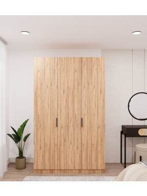 dolapmodellericom 3 Kapılı 2 Çekmeceli %100 Mdf Ahşap Gardrop