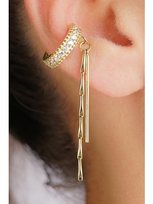 Fiyonk Kuyumculuk 14 Ayar Altın Earcuff Küpe (Tekli)