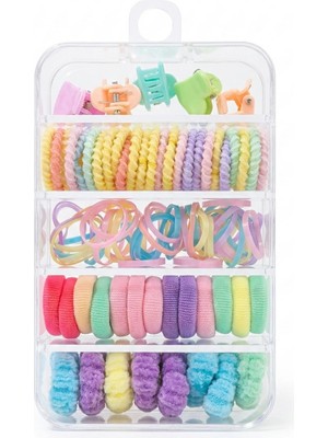 Dinamik çocuk Kız Çocuk Toka Kutusu 10CM x 7cm Şeffaf Organizer Saç Aksesuar Seti Lastik Toka Mandal Toka Saklama Kutusu