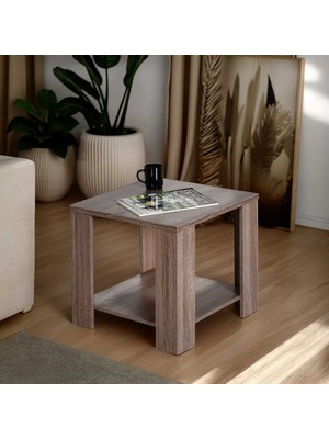 Adore Mobilya New Line Köşe Sehpa - Latte 50X48X50 cm (Gxyxd)