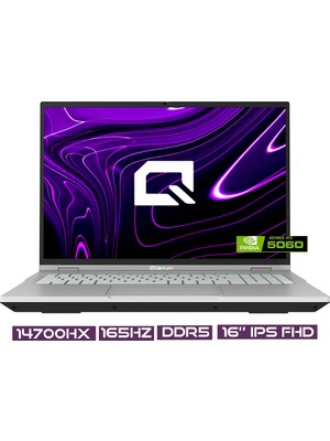Quantum Gaming Steelwave 16 D I7-14700HX 16GB Ddr5 1tb Nvme RTX5060 8gb Gddr7 16" IPS FHD Gaming Notebook