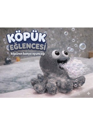 Plasfire Köpük Yapan Banyo Oyuncağı Ahtapot – Bebek ve Çocuk Banyo Içi Eğlenceli Baloncuk Aparatı