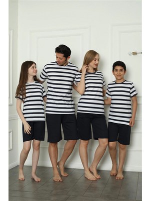 Marsilyan™-  Aile Penye Şortlu Pijama Takım (Baba - Oğul ) 50116 Ayrı Ayrı Satılır . Fiyatları Farklıdır