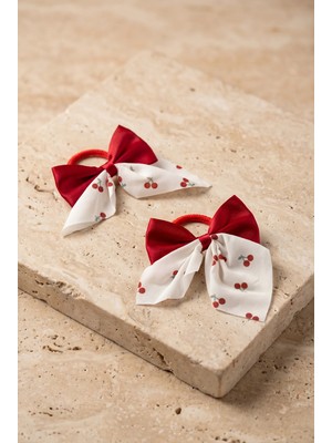 Bony Socks Fiyonk Kirazlı Lastik Toka Kırmızı