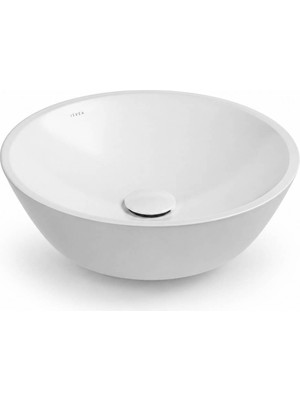 Isvea Sistema Y Soft Tezgah Üzeri Çanak Lavabo 45 Cm, Batarya Deliksiz Beyaz | 10SY66045