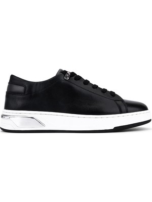 Tamer Tanca Erkek Hakiki Deri Siyah Sneakers & Spor Ayakkabı 1174 505 Erk Ayk Y26 Sıyah