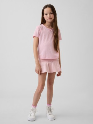 Gap Kız Çocuk Pembe Foldover Şort Etek